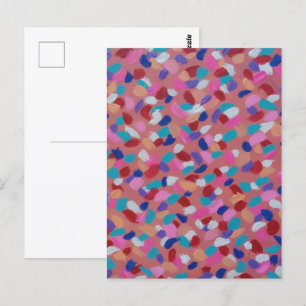 Roze katoenen Snoep Briefkaart