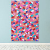 Roze katoenen Snoep Canvas Afdruk (Insitu (Houten vloer))