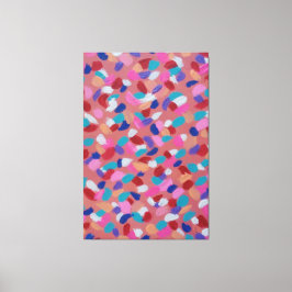 Roze katoenen Snoep Canvas Afdruk