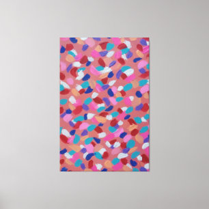 Roze katoenen Snoep Canvas Afdruk