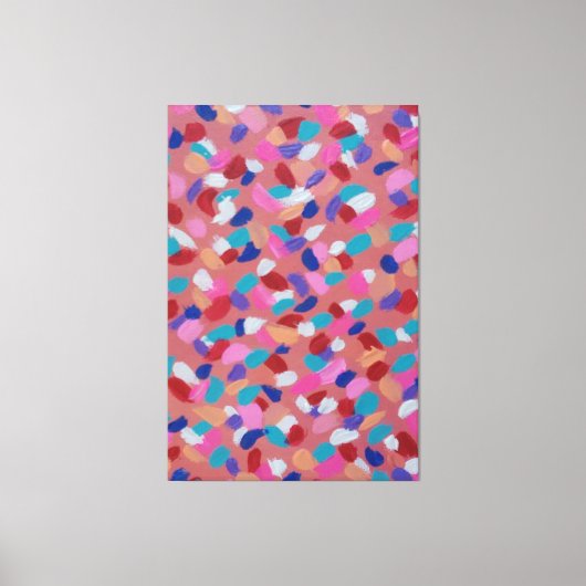 Roze katoenen Snoep Canvas Afdruk (Voorkant)
