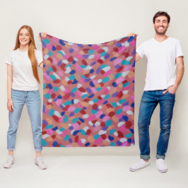 Roze katoenen Snoep Fleece Deken