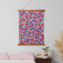 Roze katoenen Snoep Hangend Wandkleed