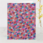 Roze katoenen Snoep Kaart (Gele Bloem)