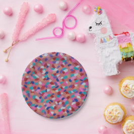 Roze katoenen Snoep Papieren Bordje