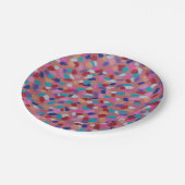 Roze katoenen Snoep Papieren Bordje (Gekanteld)