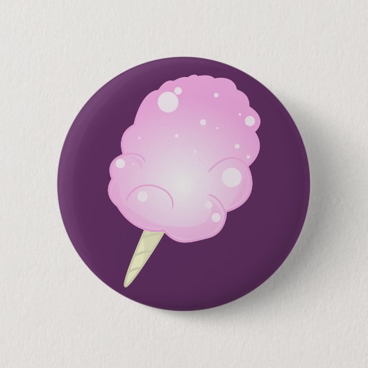 Roze katoenen Snoep Ronde Button 5,7 Cm (Voorkant)