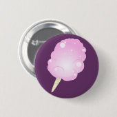 Roze katoenen Snoep Ronde Button 5,7 Cm (Voorkant /achterkant)