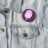 Roze katoenen Snoep Ronde Button 5,7 Cm (In situ)