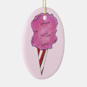 Roze katoenen Snoep Spun Sugar Candyfloss Carnaval Keramisch Ornament (Rechts)