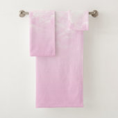 Roze katoenen Snoep wolken sterrenhemel Bad Handdoek (Insitu)