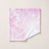 Roze katoenen Snoep wolken sterrenhemel Bad Handdoek (Wasdoekje)