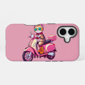 Roze katrijder iPhone 16 hoesje (Achterkant horizontaal)