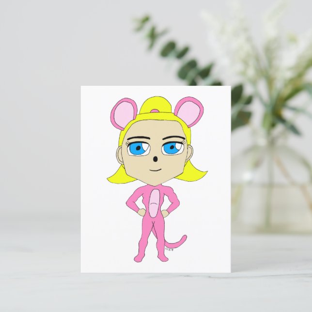 roze katster (Staand voorkant)
