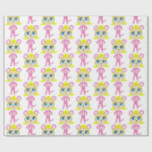 roze katster cadeaupapier (Vlak)