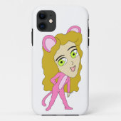 roze katster Case-Mate iPhone case (Achterkant)