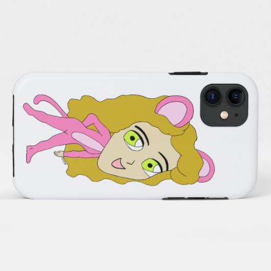 roze katster Case-Mate iPhone case (Achterkant (horizontaal))