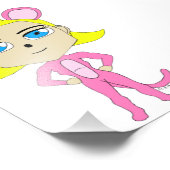 roze katster foto afdruk (Hoek)