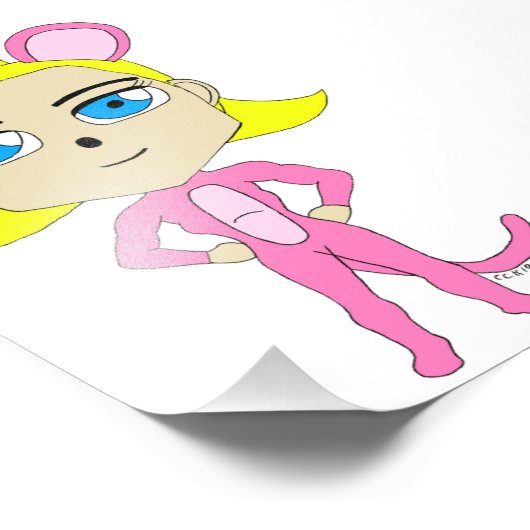 roze katster foto afdruk (Hoek)