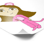 roze katster foto afdruk (Hoek)