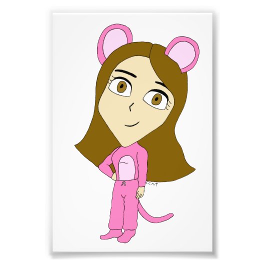 roze katster foto afdruk (Voorkant)