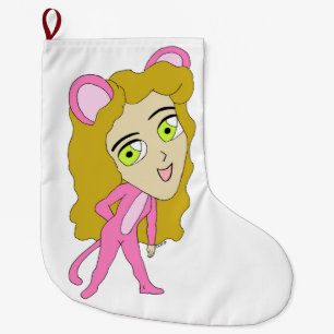 roze katster grote kerstsok