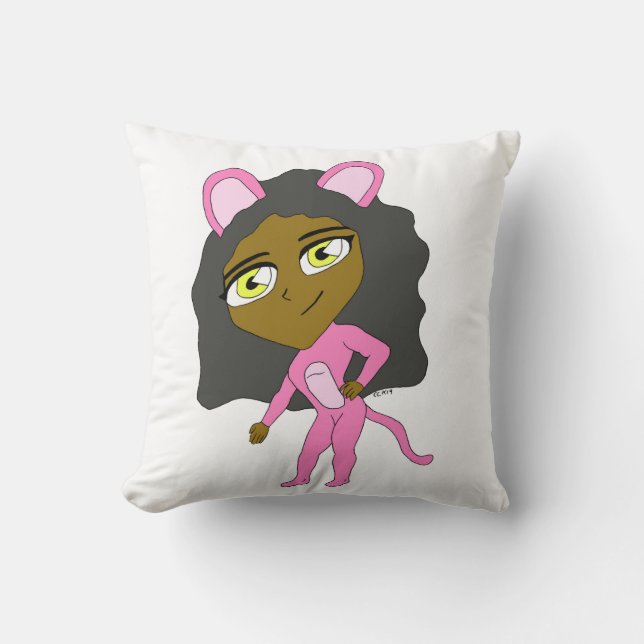 roze katster kussen (Voorkant)