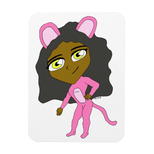 roze katster magneet (Verticaal)