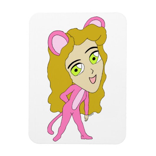 roze katster magneet (Verticaal)