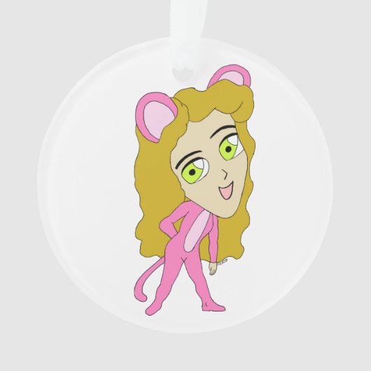 roze katster ornament (voorkant)