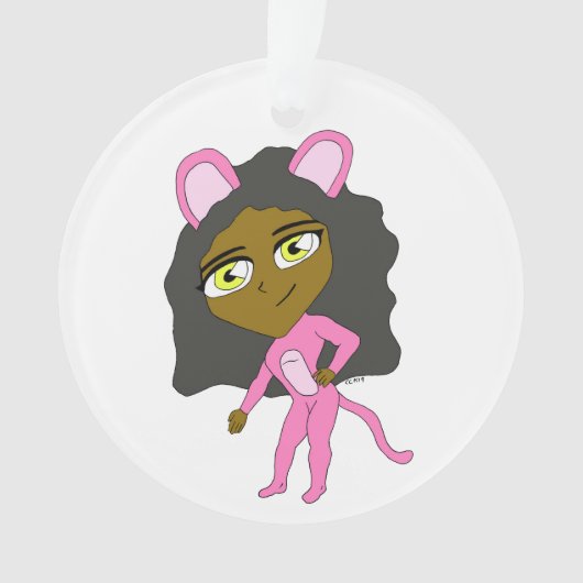 roze katster ornament (voorkant)