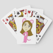 roze katster pokerkaarten (Achterkant)