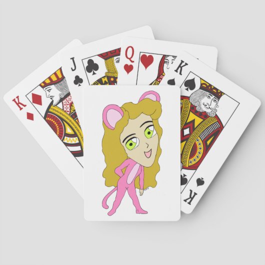 roze katster pokerkaarten (Achterkant)