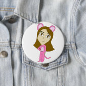 roze katster ronde button 4,0 cm (In situ)