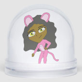 roze katster sneeuwbol (Voorkant)