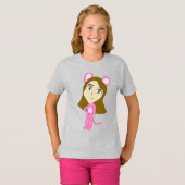 roze katster t-shirt (Voorkant volledig)