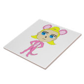 roze katster tegeltje (Zijkant)