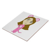 roze katster tegeltje (Zijkant)