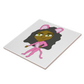 roze katster tegeltje (Zijkant)