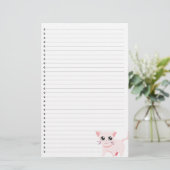 Roze kattebakkerij briefpapier (Staand voorkant)