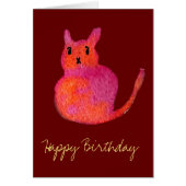 Roze kattebiefachtig schattig kat (Voorkant)