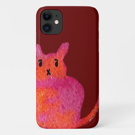 Roze kattebiefachtig schattig kat Case-Mate iPhone case (Achterkant)