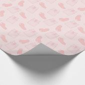 Roze katten en jellybeans Patroon Cadeaupapier (Hoek)