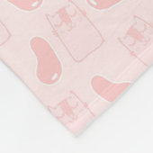 Roze katten en jellybeans Patroon Fleece Deken (Hoek)