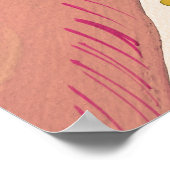 Roze katten en takken Beste kattemoeder Poster (Hoek)