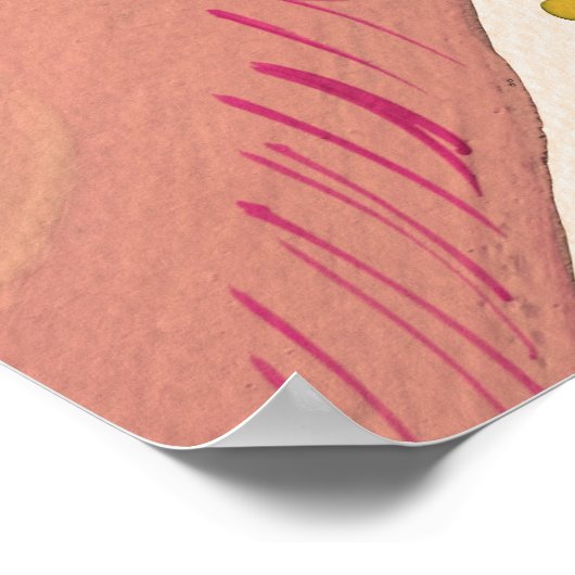 Roze katten en takken Beste kattevader Poster (Hoek)