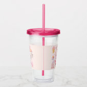 Roze katten Gezelligheid Acryl Drinkbeker (Rechts)