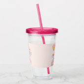 Roze katten Gezelligheid Acryl Drinkbeker (Links)