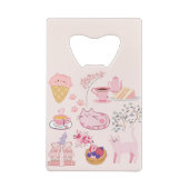 Roze katten Gezelligheid Creditkaart Flessenopener (Achterkant)