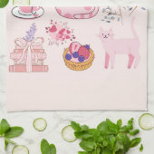 Roze katten Gezelligheid Theedoek (Gevouwen)